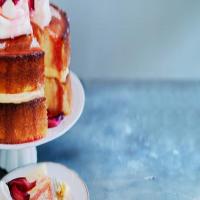 Lemon sour-cream cake with roast rhubarb_image