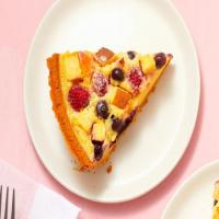 Peach-Berry Sour Cream Pie image