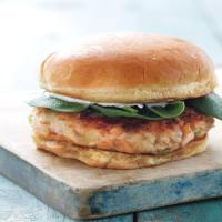 Salmon Burger with Baby Spinach image