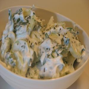 Yogurt, Cucumber and Lettuce Salad_image