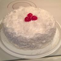 Easy Cherry Coconut Cake with Divinity Icing image