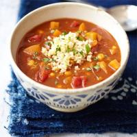 Moroccan tomato & chickpea soup with couscous image
