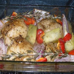 Mustard Chicken With Roasted Vegetables image