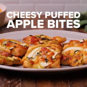 Cheesy Puffed Apple Bites Recipe by Tasty image