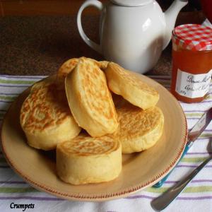 Old Fashioned Home-Made English Crumpets for Tea-Time_image