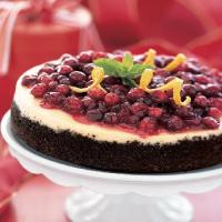 Cranberry-Orange Cheesecake with Chocolate Crust image