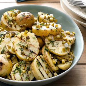 Grilled Potato Salad with Cornichons and Dill_image