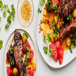 Country-Style Ribs with Quick-Pickled Watermelon_image