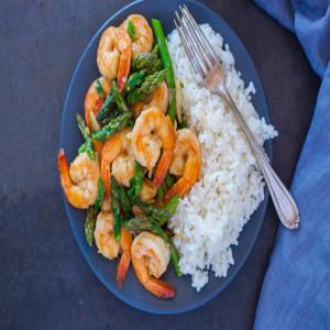 Shrimp and Asparagus Stir Fry image