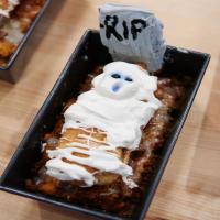 Mexican Pumpkin Bread Pudding Graves with Baked Churro Mummies_image