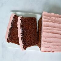 Chocolate Pound Cake with Strawberry Frosting image