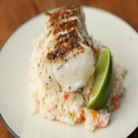 Cod With Confetti Coconut Rice Recipe by Tasty image