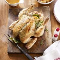 Lemon & thyme butter-basted roast chicken & gravy image