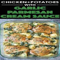Chicken and Potatoes with Garlic Parmesan Cream Sauce Recipe - (4.4/5) image
