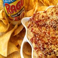 Bacon-Kissed Cauliflower Dip W/ Crispy Corn Tortillas #Ragu_image