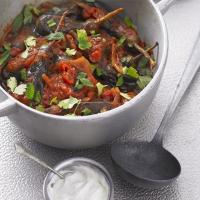 Spicy baby aubergine stew with coriander & mint_image