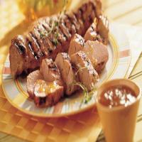 Grilled Peach- and Mustard-Glazed Pork Tenderloin_image