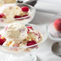 No-Churn Peach and Raspberry Ice Cream_image