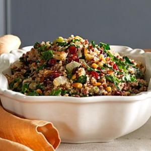 Herbed Quinoa & Red Rice Stuffing with Kale & Pine Nuts Recipe - (4.7/5)_image