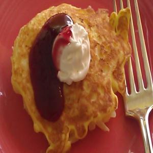 Potato Blintz Cakes With Raspberry-Cream Cheese #5FIX_image