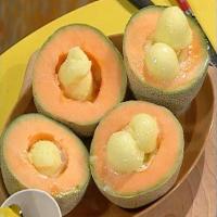 Melon Bowls with Fruit Sorbet image