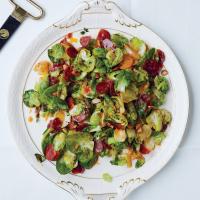 Brussels Sprout Leaves with Chorizo and Toasted Almonds image