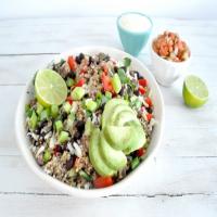 Beef Burrito Bowls with Quinoa, Beans & Avocado_image