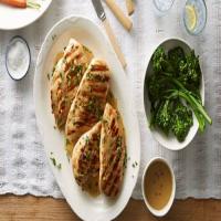 Grilled Chicken Breasts with Mustard-Garlic Marinade and Sauce_image