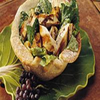 Chicken Caesar Salad in Bread Bowls_image