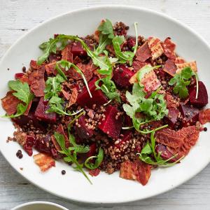 Beetroot, bacon, cranberry & grain salad_image