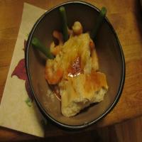 Garlic Butter Spice Shrimp With Mashed Potatoes_image