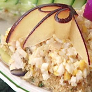 Open Faced Smoked Chicken and Mustard Fruits Sandwich_image