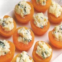 Apricots with blue cheese topping image