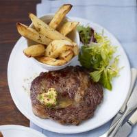 Rib-eye steaks with chilli butter & homemade chips_image