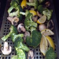 Grilled Broccoli & Mushrooms with Lemons_image