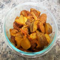 Easy Slow Cooker Turkey Sausage, Potatoes, and Kimchi_image