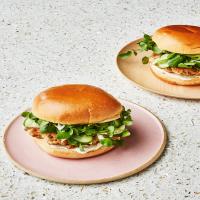 Salmon Burgers With Ginger and Quick-Pickled Cucumbers image
