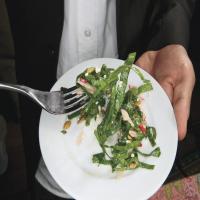 Spinach, Radish Slaw with Crispy Chiles and Pepitas image