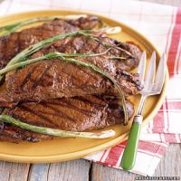 Grilled Marinated Strip Steak with Scallions image
