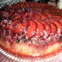 Kate's Healthy Spiced Plum Upside Down Cake With Vanilla Custard image