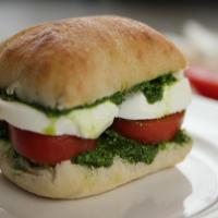 Tomato, Mozzarella and Pesto Sandwiches image