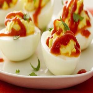 Spicy Sriracha Deviled Eggs image