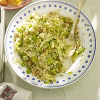 Couscous with courgette, fried onions & herbs image
