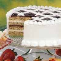 Raspberry Walnut Torte with Cream Cheese Frosting_image