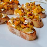 Roasted Pumpkin and Goat Cheese Crostini image