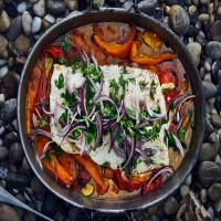 Slow-Roasted Cod with Bell Peppers and Capers image