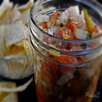 Homemade Salsa and Fried Tortilla Chips With Seasoning - Deen image