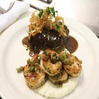Braised Short Ribs with Seared Shrimp and Grits image