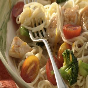 Light and Easy Chicken With Broccoli and Angel Hair Pasta_image