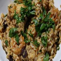Rice With Chorizo, Shrimp and Green Olives_image